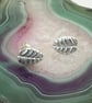 Fine Silver Leaf Stud Earrings - Image 2