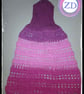 Crocheted Wasteland Hood Distressed Hooded Shawl Style Wrap - MAUVE PINK - Image 2