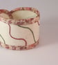 Hand embroidered fabric cuff with simple embroidery - Image 2