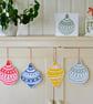 Handmade Lino Printed Hanging Christmas Bauble (Card or Decoration)
