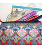 Pencil Case Liberty Fabric Ianthe Red Art Deco Nouveau - Image 1