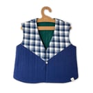 Spring Picnic Handmade Quilted Vest Floral Embroidery (Size Medium UK 12- 14)