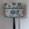 Drum Lampshade 40cm covered in Voyage Country Cairngorms fabric in azure