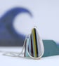 Cornish surfite pendant - grey, navy, yellow - Image 4