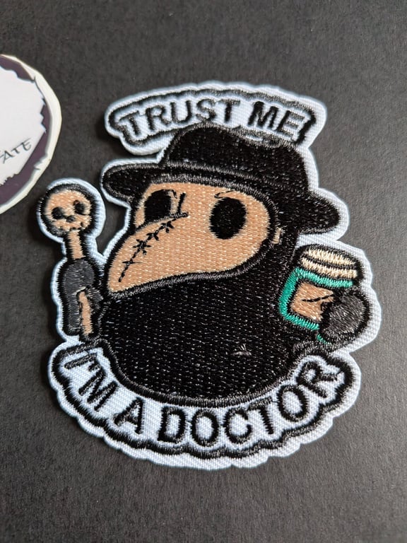Plague doctor - Embroidered Iron on Patch