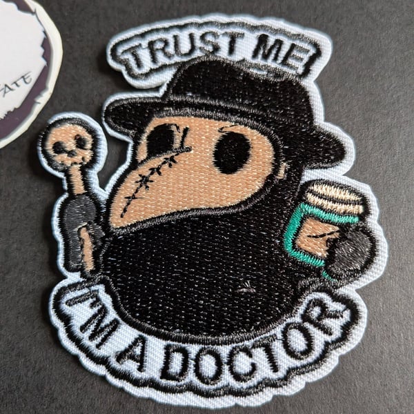 Plague doctor - Embroidered Iron on Patch