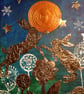 Boxing hares original wall art. - Image 1