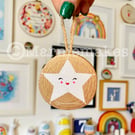  A Little Wish - hand-painted, rustic, wooden hanging decoration. 