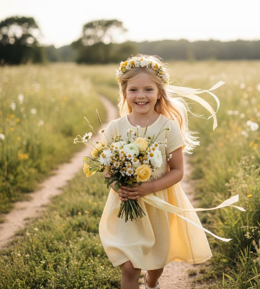 Hand Dyed Soft Yellow Silk Ribbon: Bridal Bouquet, Cake Decor, Stationery