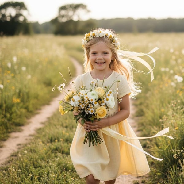 Hand Dyed Soft Yellow Silk Ribbon: Bridal Bouquet, Cake Decor, Stationery