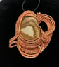 Inception Copper Wire Weave Jasper Pendant, handmade - Image 3