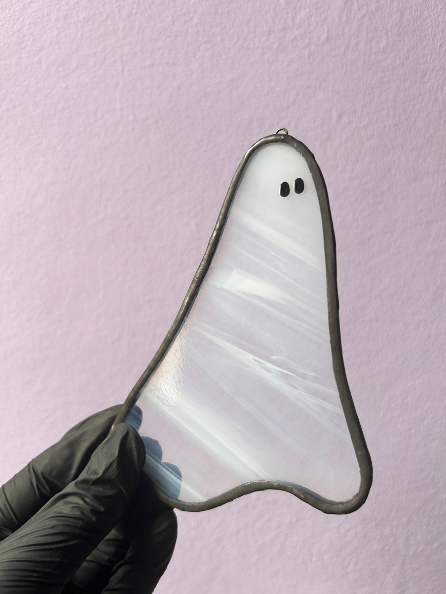 Adopt a Stained Glass Ghost - Wispy White