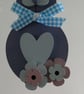 Clearance -  MDF Bunny Decoration - Blue - Image 5