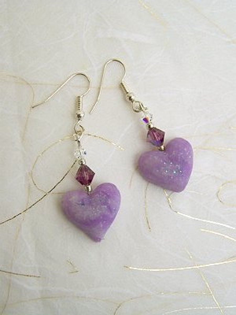  Purple Haze Hearts Earrings