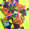 Square Greeting Card - stained glass effect