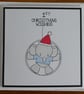 Personalised First  Christmas Card - Elephant - Image 1