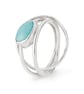 Rusa by Fedha - rigid sterling silver Russian wedding ring set with amazonite - Image 1