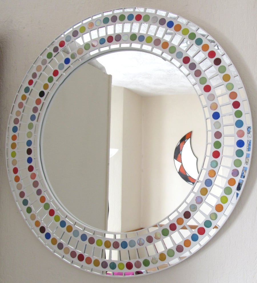 Multi-colored mirror suitable all situations.