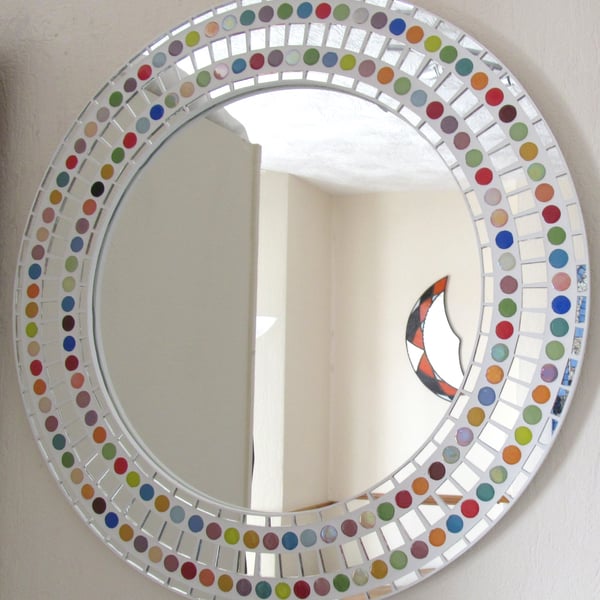 Multi-colored mirror suitable all situations.