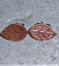 Leaf studs in etched copper - Image 6