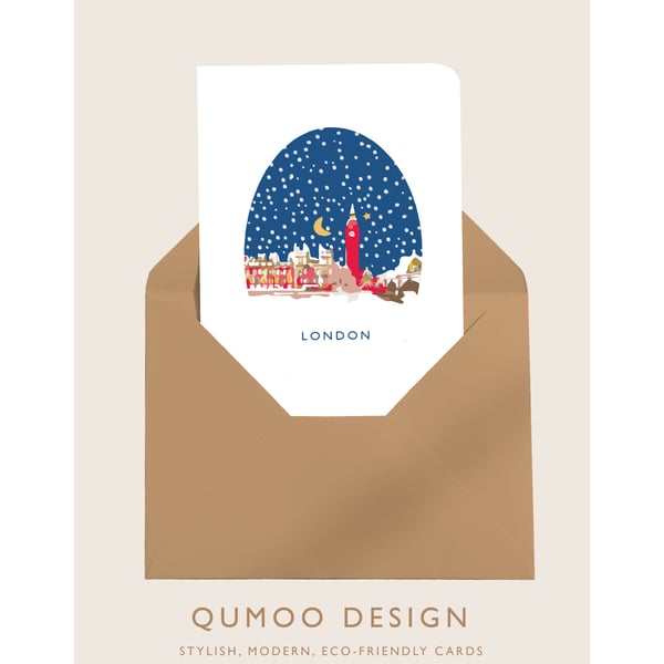 Christmas Card London Big Ben Westminster London