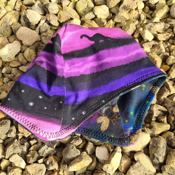 Reversable Bike Helmet Hat Baby Toddler - Dinosaurs & Galaxy Bees