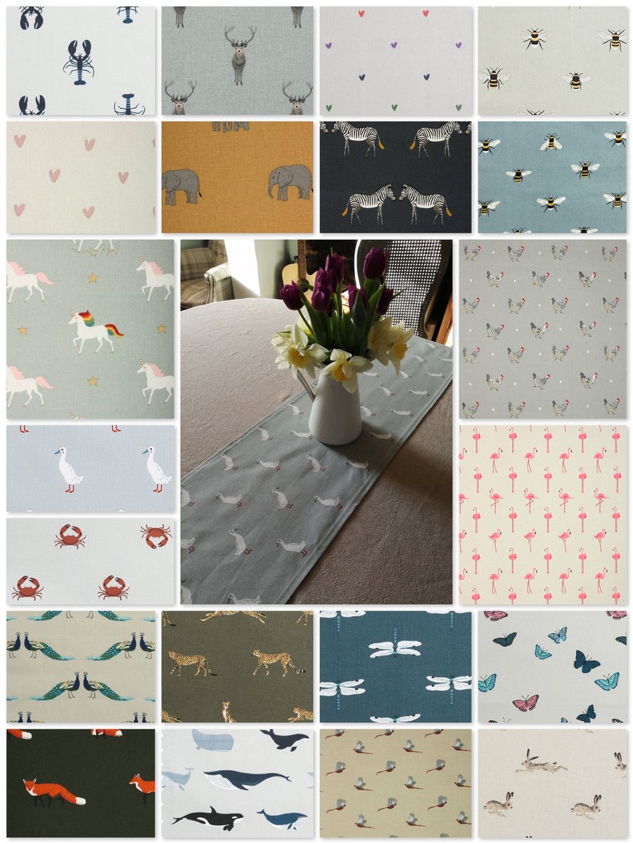Handmade Table Runners made with Sophie Allport Fabrics Made to Order