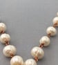 Copper Wire Wrap Ivory Cultured Pearl Cross Necklace - Image 2