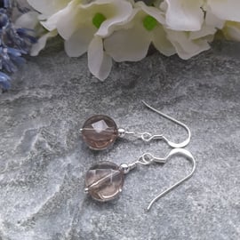 Smokey Quartz Sterling Silver Earrings