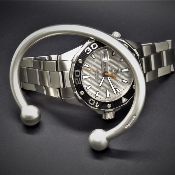 Men's 51 Grams Heavy Solid Sterling Silver Ball Torque, Bangle, Bracelet.