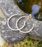 9ct gold hoop stud earrings - Image 3