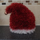 Xmas Red And White Hat Toilet Roll Cover With Bell