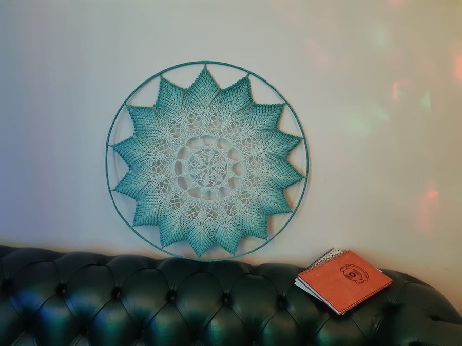 Ice crystal crochet mandala