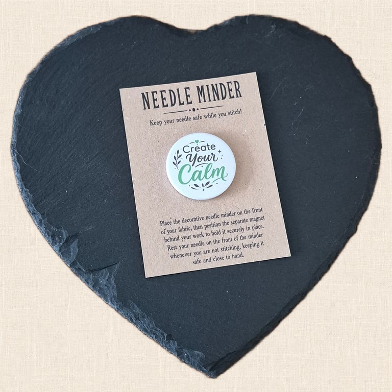 Create Your Calm Needle Minder - Cross Stitch and Embroidery Accessory