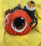 Halloween Decoration Spooky Spider on Pumpkin. Indoor Family Heirloom. Crocheted - Image 8