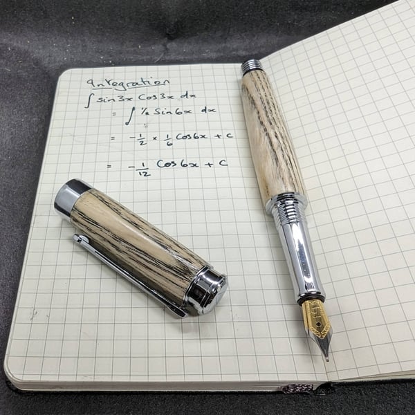a Premium Spalted Beech Fountain Pen