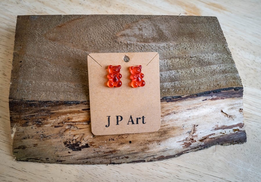 Red Gummi Bear Earrings