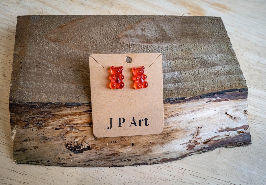 Red Gummi Bear Earrings