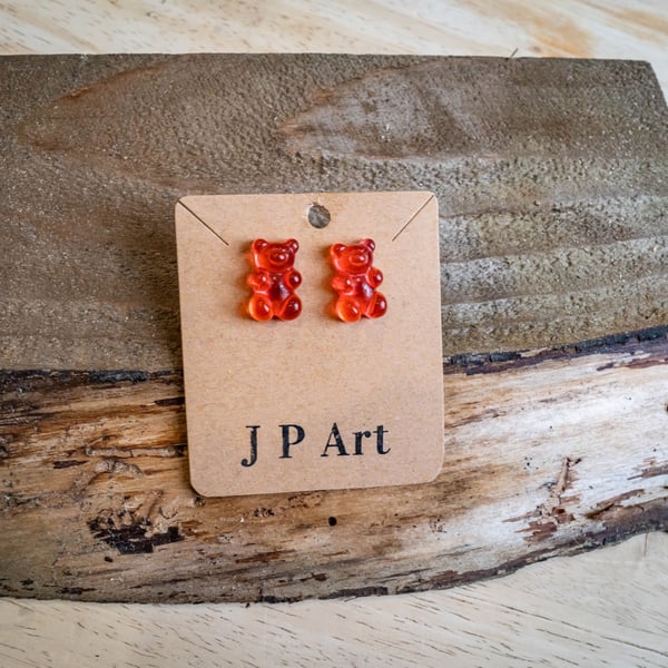 Red Gummi Bear Earrings
