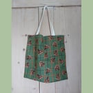Small Highland Cow Tartan Tote Bag Cotton 31 cm x 31 cm 