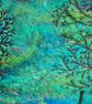Mounted embroidered dawn landscape with trees artwork, wall art.  - Image 4
