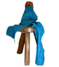 Felted merino wool scarf with multicoloured silk fibre embellishment, turquoise - Image 1