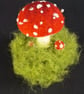Toadstools on Moss. Needle Felted Fibre Art. Handmade by The Mossy Nook - Image 2