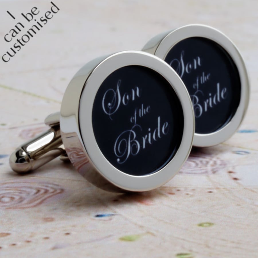 Son of the Bride Cufflinks for Your Wedding Party Groomsmen