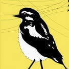 Black and White Line Bird - 