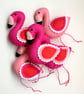 Make Your Own Felt tropical Flamingo Garland. Sewing kit. - Image 3
