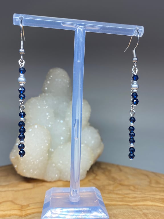 Aria - Dainty Blue Earrings 