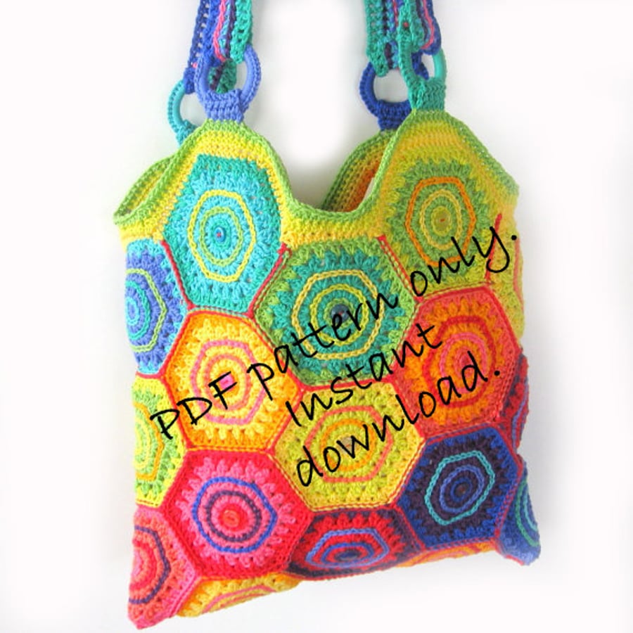 Pattern. Crochet bag. Photo tutoriaL Tote bag. Market bag. Book bag. Work bag.  