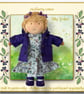 Reserved for Claire - Tilly Tucker- a handcrafted Mulberry Green doll