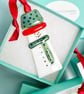 Fused Glass Snowman - Green